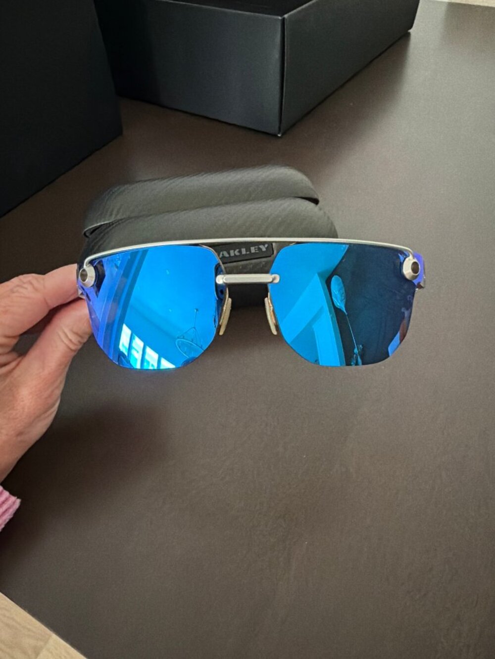 Oakley Chrystl OO4136 Crystal Clear Prizm Sapphire Sunglasses with Case